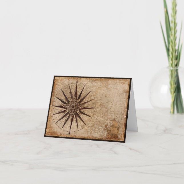 Cartão de Saudação do Mapa Náutico (Frente)
