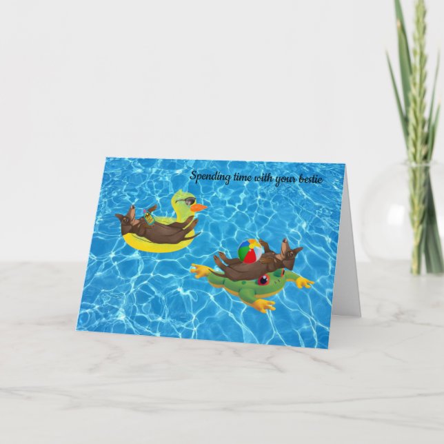 Cartão de Saudação do Melhor Amigo Dachshund (Frente)