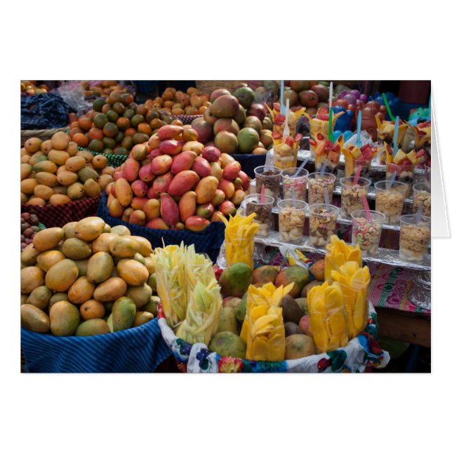 Cartão de Saudação do Mercado de Fruta Papaya Melo (Frente horizontal)