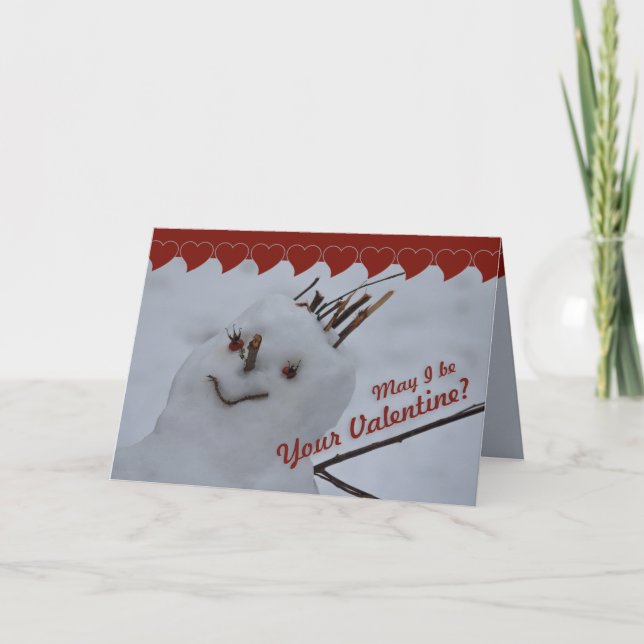 Cartão de Saudação do Namorados Miss Snowman CC038 (Frente)
