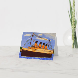 Cartão de saudação do navio Titanic