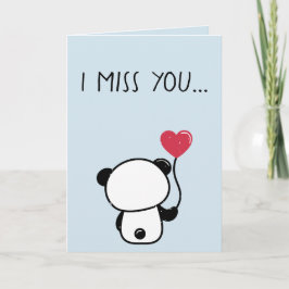 Cartão de Saudação do Panda Solitário que Sente Su