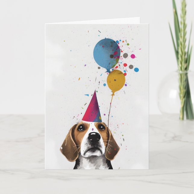 Cartão de Saudação do Partido Beagle (Frente)
