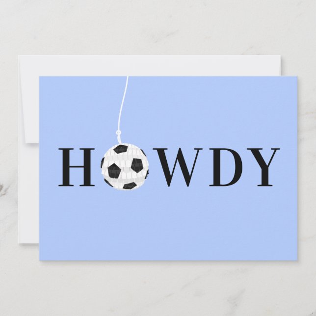 Cartão de Saudação do Partido Pinata, Futebol Azul (Frente)