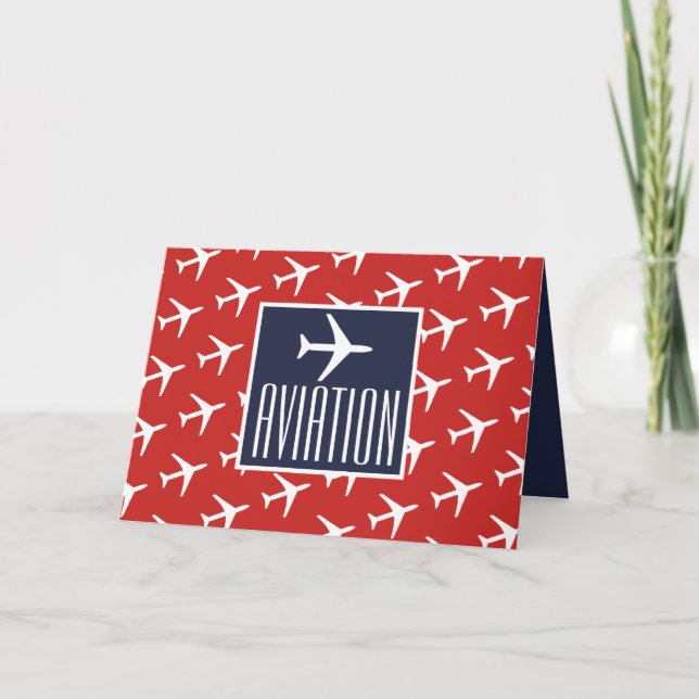 Cartão de Saudação do Piloto de Avião Branco Funky (Frente)