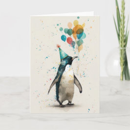 Cartão de Saudação do Pinguim do Partido Hemorragi