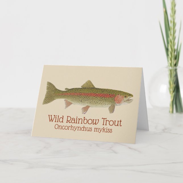 Cartão de saudação do Rainbow Trout (Frente)