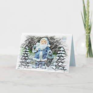 cartão de saudação do santa claus