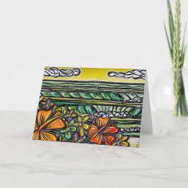 Cartão de saudação do Surf Hibiscus