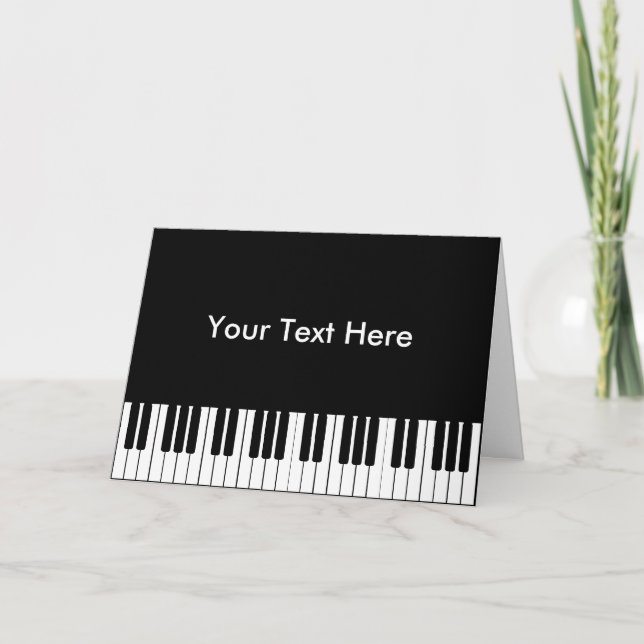 Cartão de Saudação do Teclado Piano (Frente)