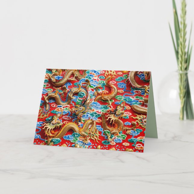 cartão de saudação do templo do dragões (Frente)