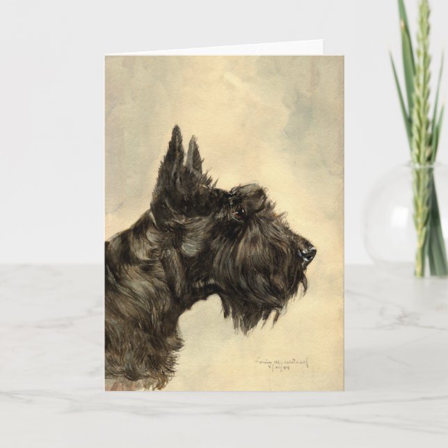 Cartão de Saudação do Terrier Escocês (Frente)