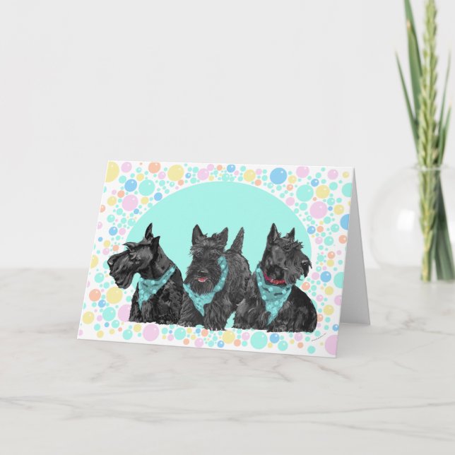 Cartão de Saudação do Terrier Escocês (Frente)