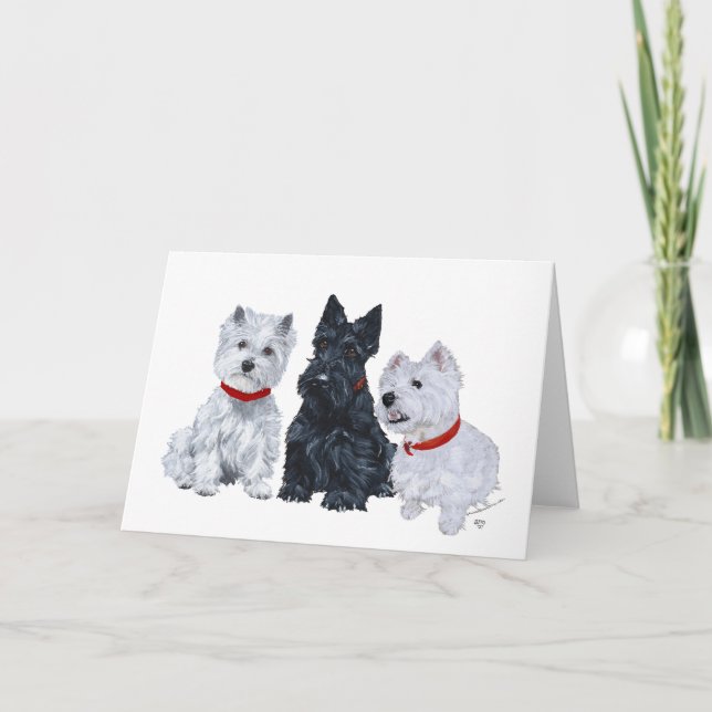 Cartão de Saudação do Terrier Escocês (Frente)