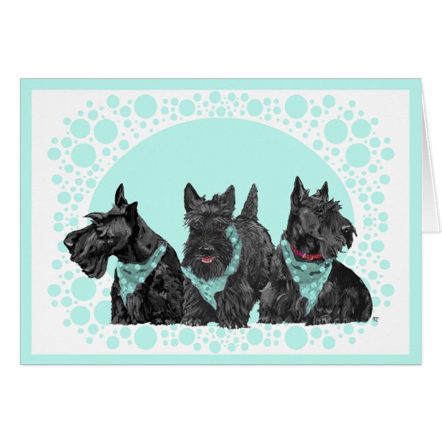 Cartão de Saudação do Terrier Escocês (Frente Horizontal)