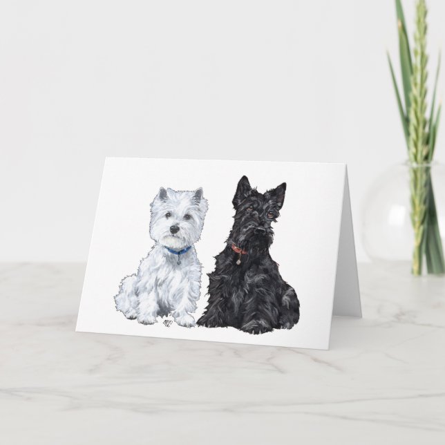 Cartão de Saudação do Terrier Escocês (Frente)