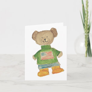 Cartão de saudação do urso dos EUA
