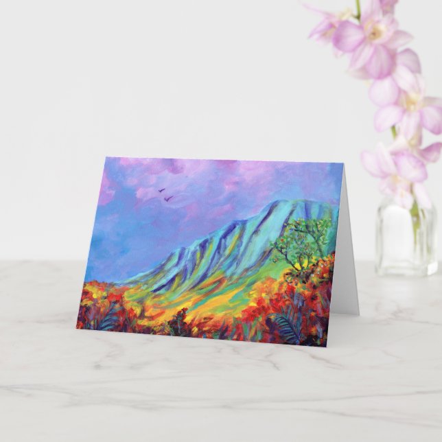 Cartão de Saudação do Vale Kalalau de Kauai (Orquídea)