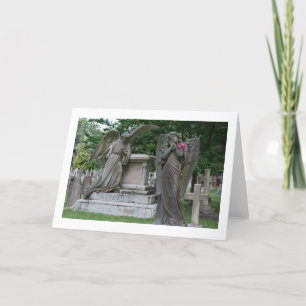 Cartão de saudação do vazio: Anjos com Flor