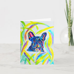 Cartão de saudação do vazio Bulldog Francês