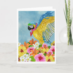 Cartão de Saudação do Vazio de Aquarela Azul e Dou