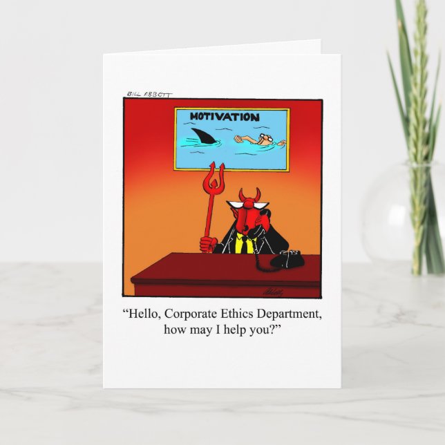 Cartão de Saudação do Vazio Humor do Office (Frente)