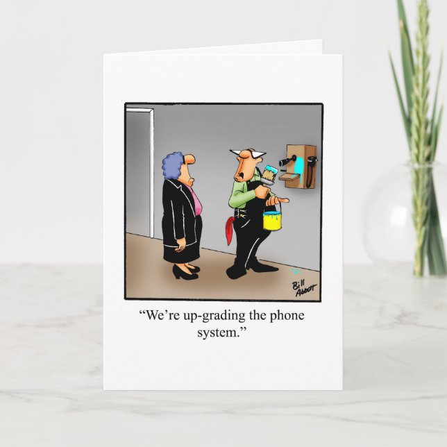 Cartão de Saudação do Vazio Humor do Office (Frente)