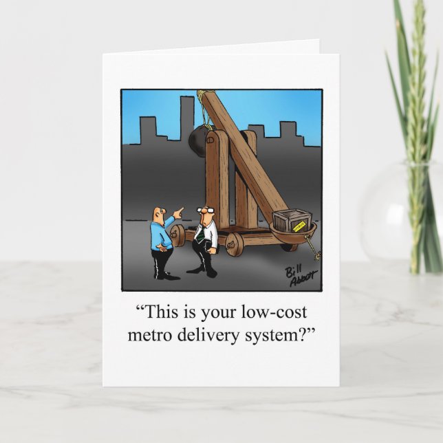 Cartão de Saudação do Vazio Humor do Office (Frente)