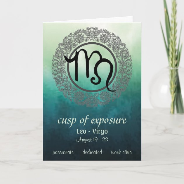 Cart o de Sauda o do Vazio Leo Virgo Cusp Zazzle Brasil