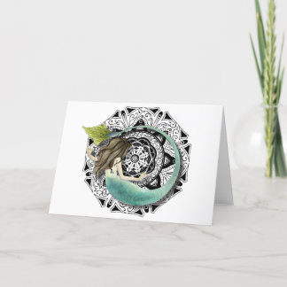 Cartão de saudação do vazio Mermaid Mandala