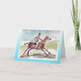 Cartão de saudação do vazio Polo com envelope bran