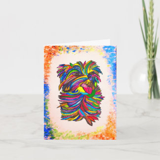 Cartão de saudação do vazio Yorkie BG