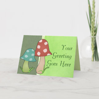 Cartão de Saudação do Woodland Toadstool