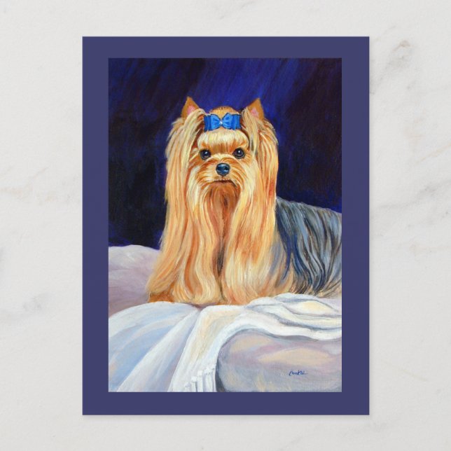 Cartão de Saudação do Yorkshire Terrier (Frente)