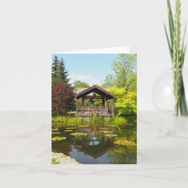 Cartão de Saudação Dobrada de Reflexão do Parque d (Frente)