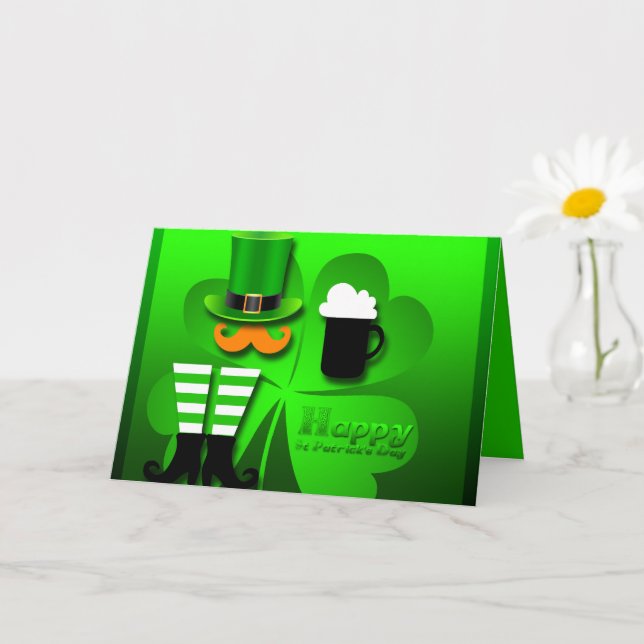 Cartão de saudação dobrado (Planta pequena)