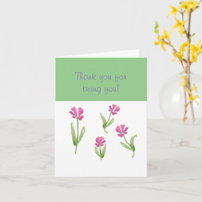 Cartão de saudação dobrado (Flor Amarela)