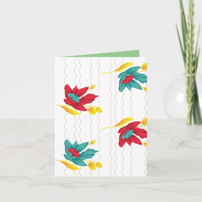 Cartão de saudação dobrado (Frente)