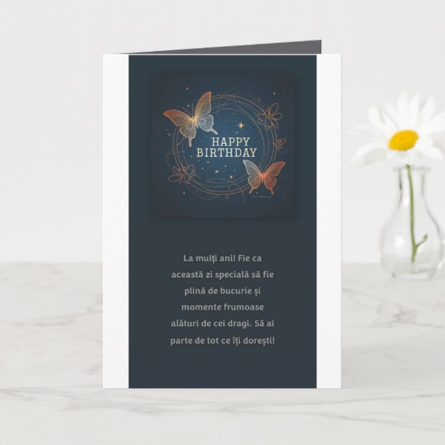 Cartão de saudação dobrado (Planta pequena)