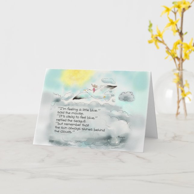 Cartão de saudação dobrado (Flor Amarela)