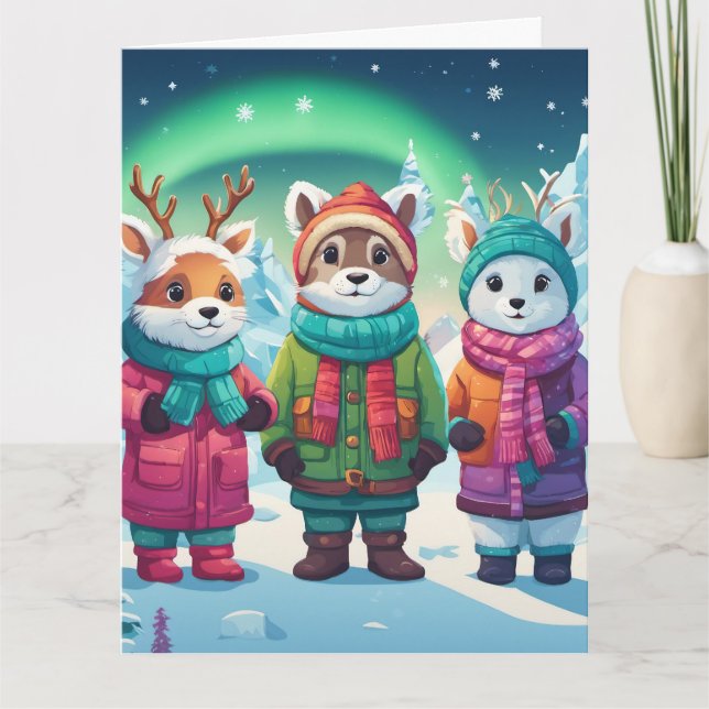 Cartão de saudação dobrado (Frente)