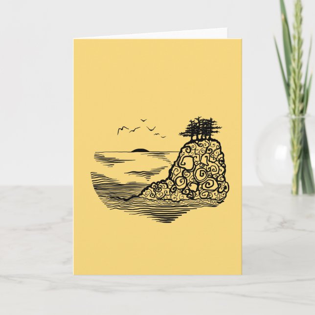 Cartão de saudação dobrado (Frente)