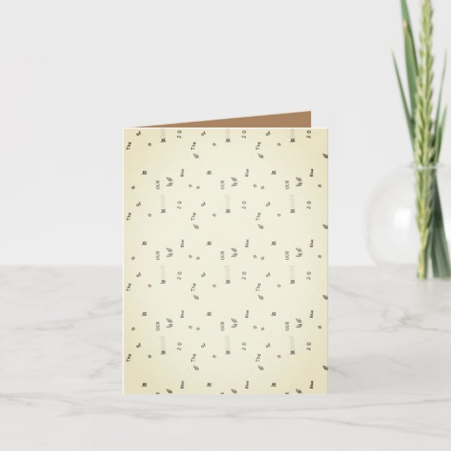 Cartão de saudação dobrado (Frente)