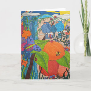 Cartão de saudação dobrado 5" x 7" "Música de páss