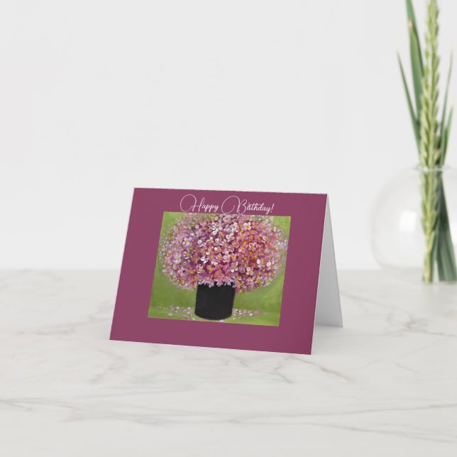 Cartão de saudação dobrado/aniversário de pessoa e (Frente)