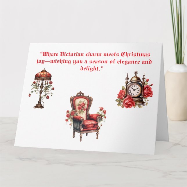 Cartão de Saudação Dobrado - Cartão de Natal Vitor (Frente)