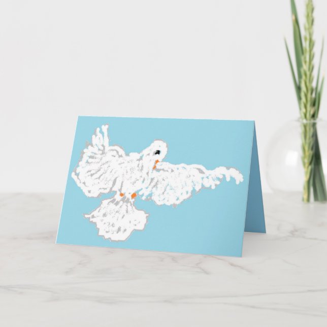 Cartão de Saudação Dobrado : Cartão de Nota : Dove (Frente)