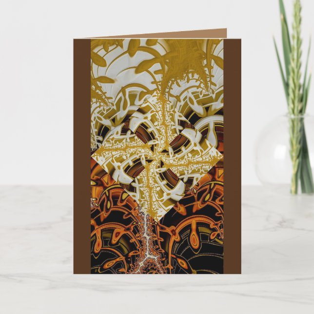 Cartão de saudação dobrado - Coleção de quadrados  (Frente)