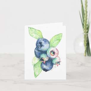 Cartão de saudação dobrado com aquarela