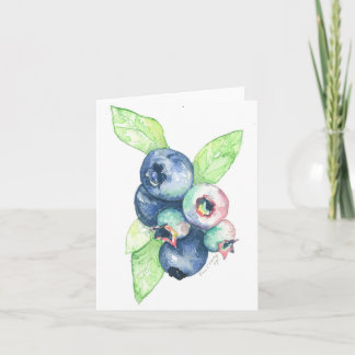 Cartão de saudação dobrado com aquarela